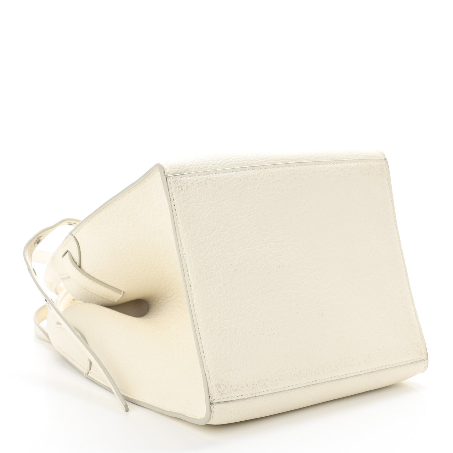 Supple Grained Calfskin Nano Big Bag White
