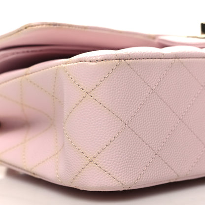 Chanel Caviar Quilted Medium Double Flap Light Pink 9 of 12