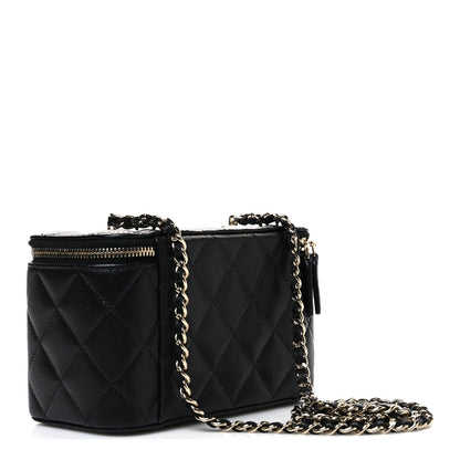 Chanel Caviar Quilted Small Vanity Case With Chain Black 3 of 10
