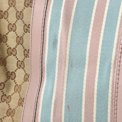 Gucci Monogram Vintage Web Medium Boston Pink Blue 9 of 17