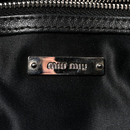 Miu Miu Nappa Matelasse Crystal Flap Clutch Black 6 of 9