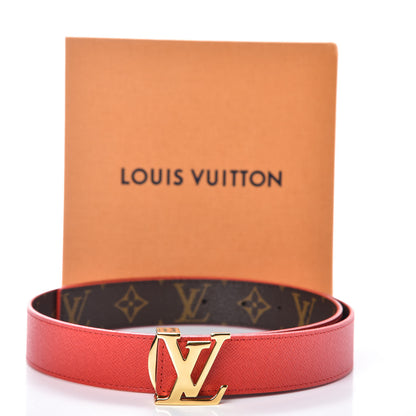 Louis Vuitton Monogram 30mm LV Initiales Reversible Belt 75 30 Coquelicot 6 of 7