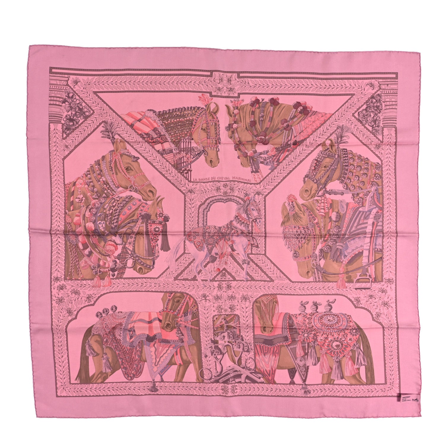 Hermes Silk Dip Dye La Danse Du Cheval Marwari Scarf 90 1 of 5