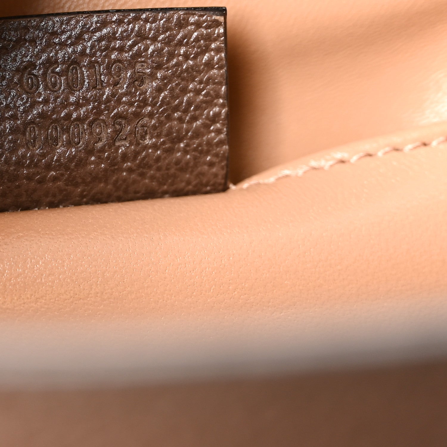 Gucci Monogram Jumbo GG Textured Dollar Calfskin Small Diana Tote Bag Camel Ebony New Acero 7 of 11