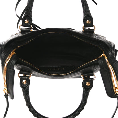 Balenciaga Chevre Gold Metallic Edge Hardware Mini City Black 5 of 11