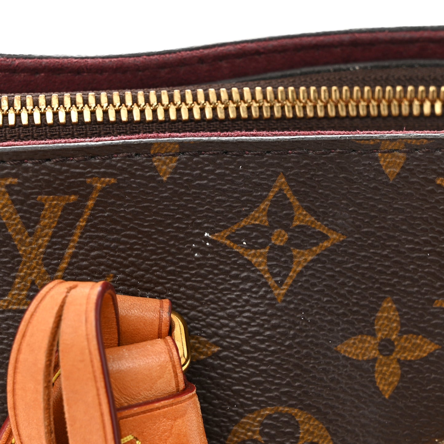 Monogram Flower Zipped Tote MM Beige