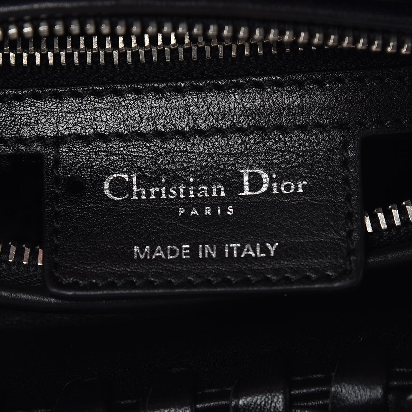 Lambskin Cannage Bow Medium Lady Dior Black