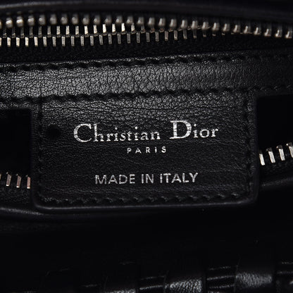Christian Dior Lambskin Cannage Bow Medium Lady Dior Black 8 of 9