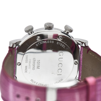 Gucci Stainless Steel Alligator Diamond Bezel 44mm G-Chrono Quartz Watch Pink 4 of 4