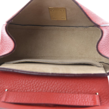 Chloe Grained Lambskin Drew Shoulder Bag Plaid Red 5 of 10