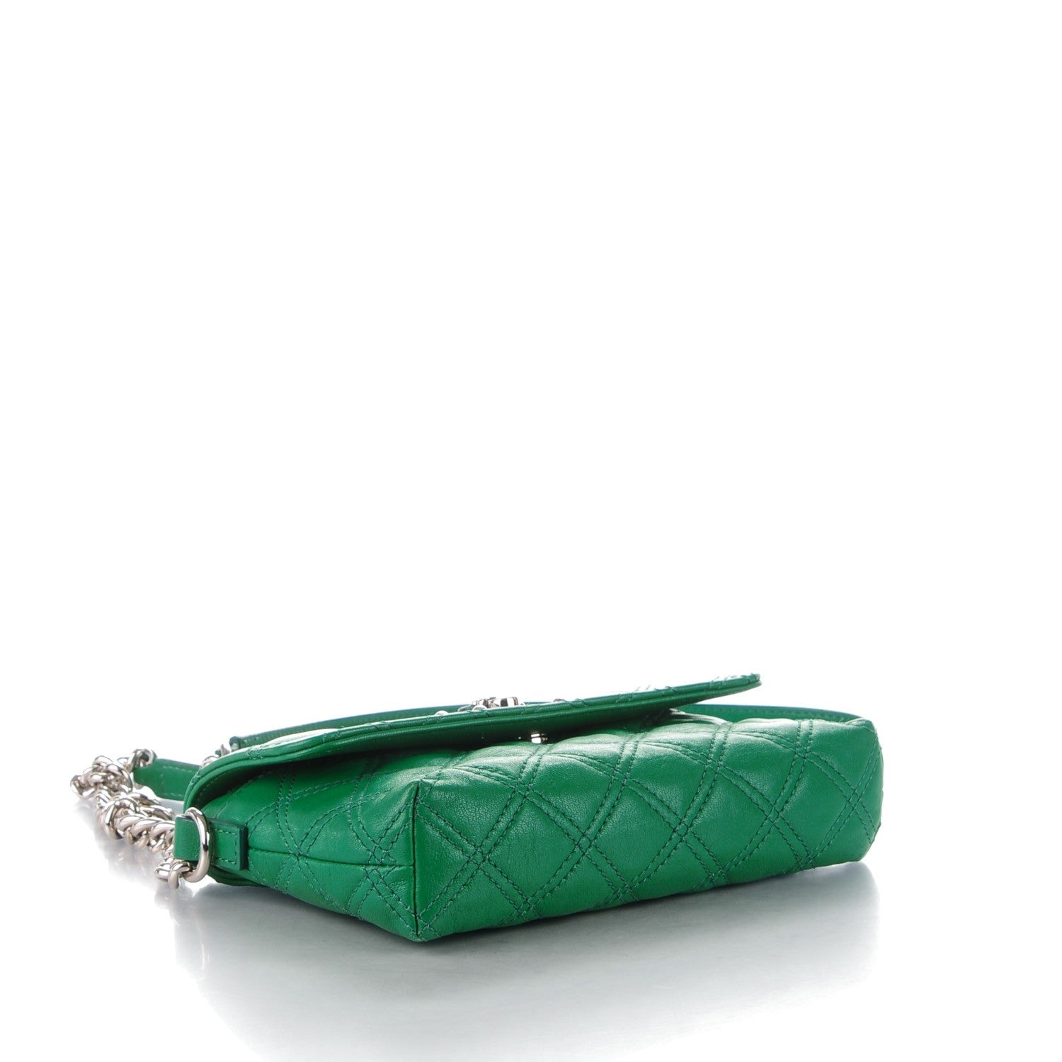 Marc Jacobs Lambskin Quilted The Small Single Flap Green 4 of 8