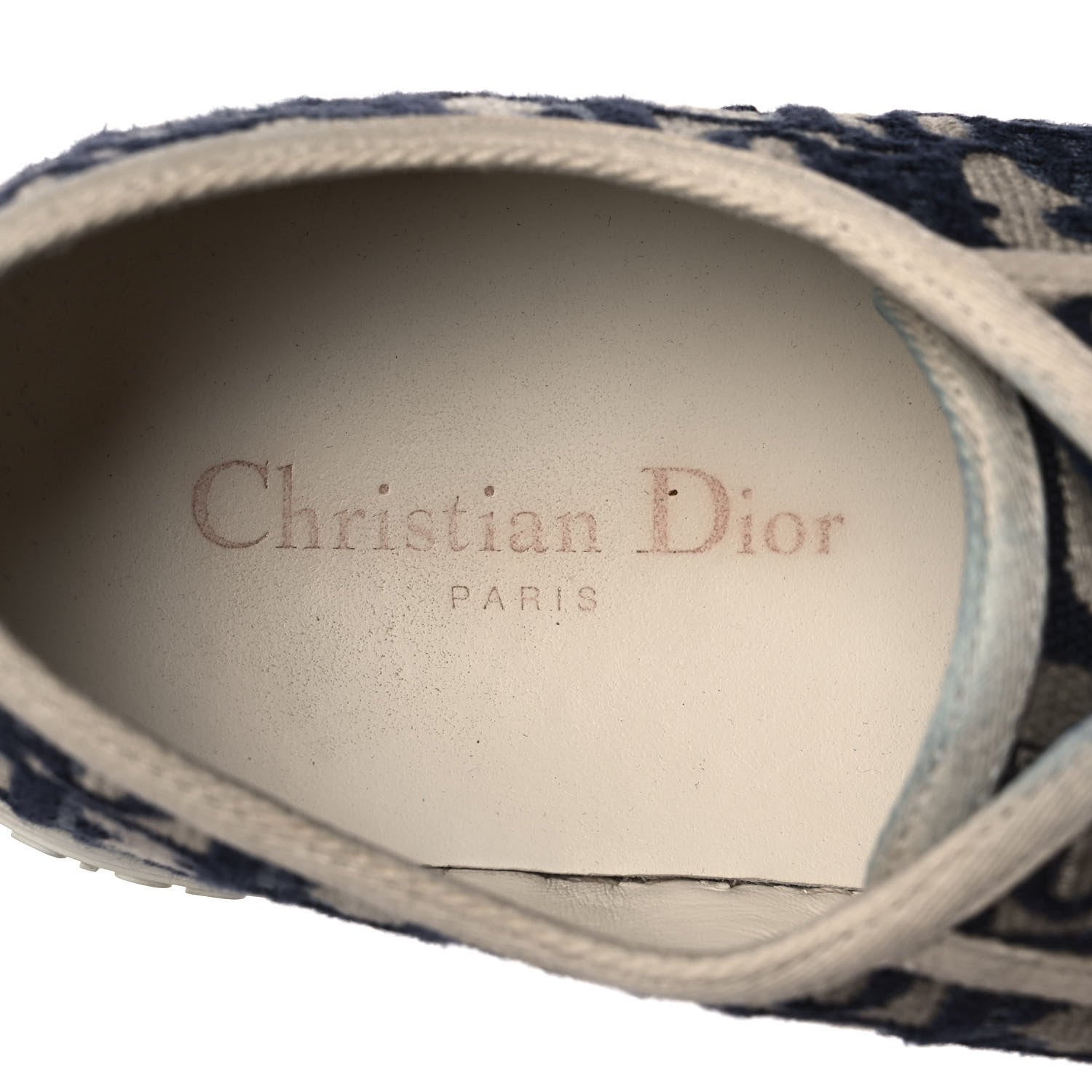 Christian Dior Canvas Oblique Walk'N'Dior Low Top Sneakers 39 Deep Blue 7 of 9