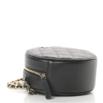 Chanel Caviar Quilted Round Clutch With Chain Black 3 of 10