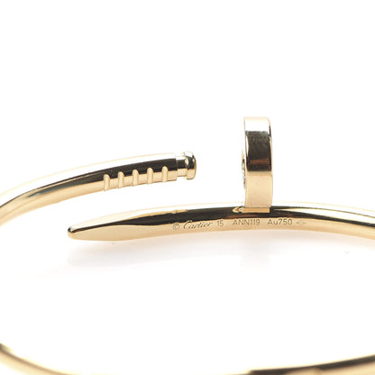 Cartier 18K Yellow Gold Juste Un Clou Bracelet 15 5 of 7