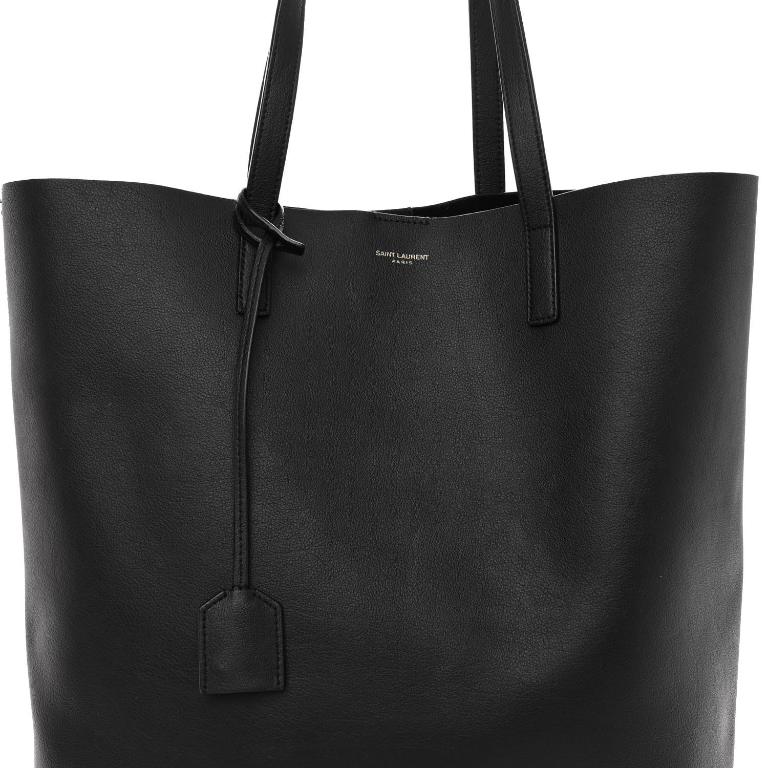 Saint Laurent Calfskin North-South Shopping Tote Black 7 of 12