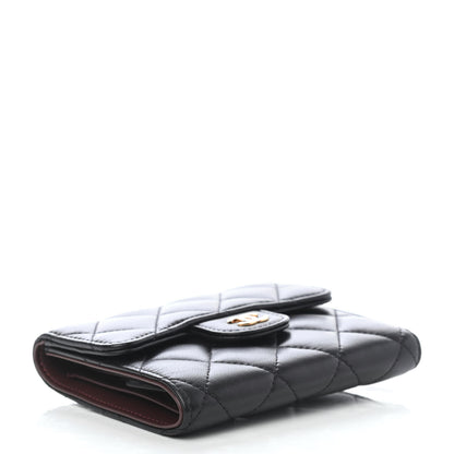 Chanel Lambskin Quilted Compact Flap Wallet Black 4 of 7