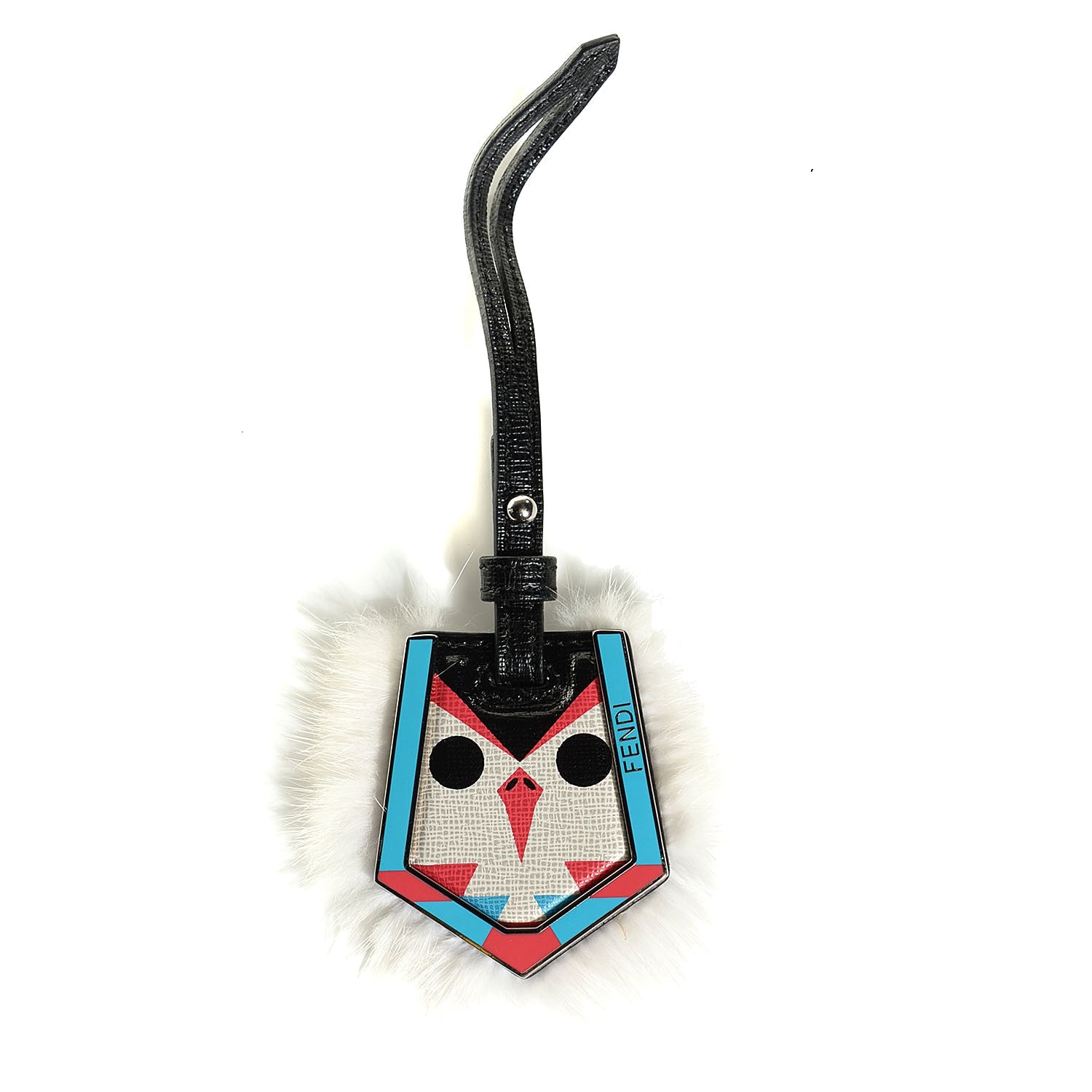 Fendi Vitello Elite Fox Fur 2Jours Bag Charm 1 of 4