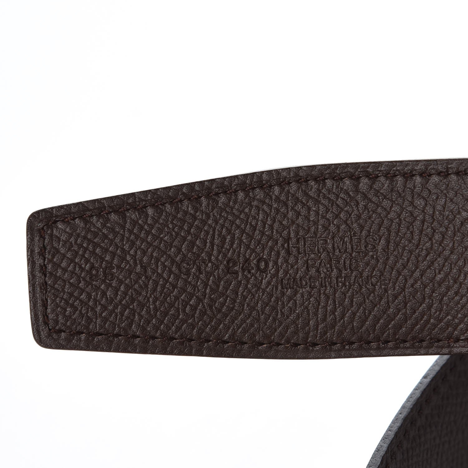 Hermes Epsom Swift 32mm Belt 95 Etoupe Black 5 of 7