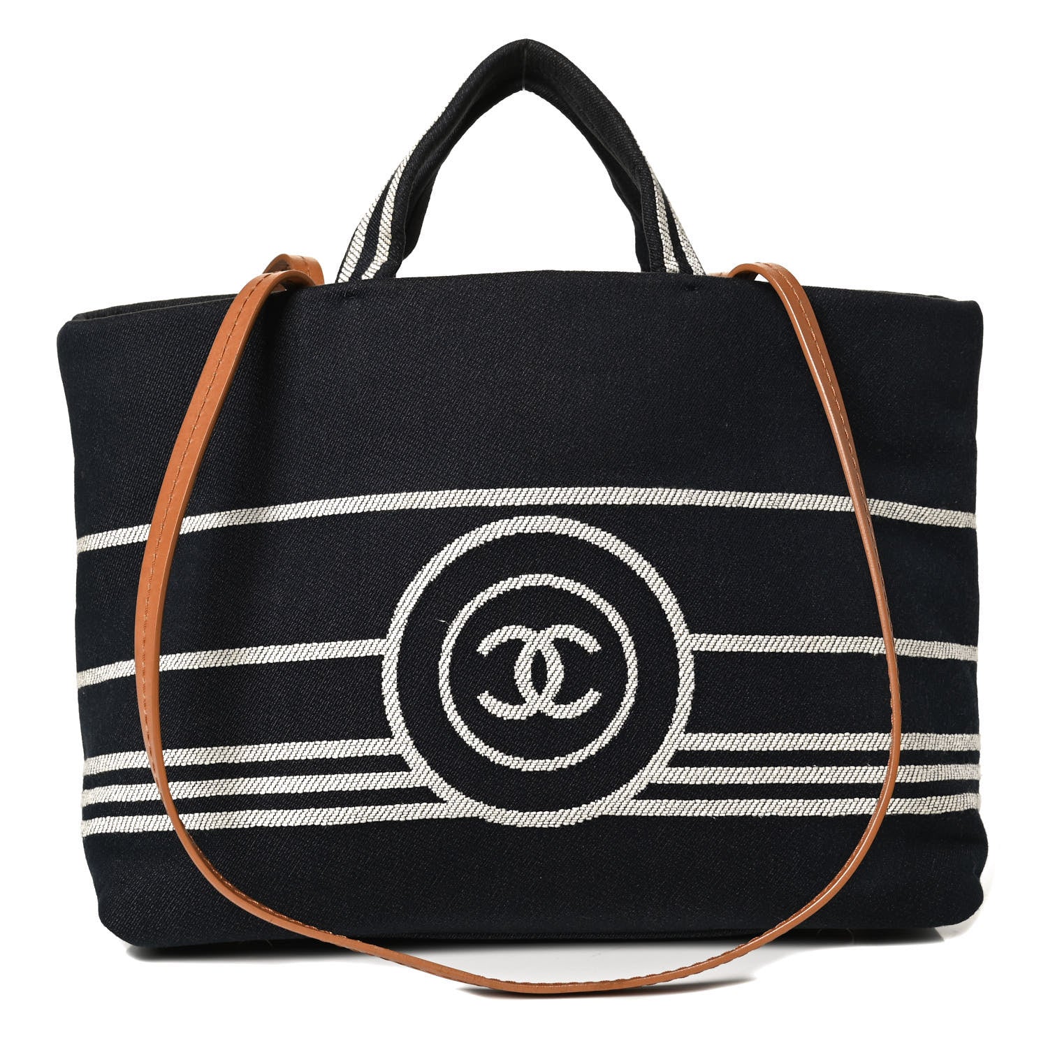 Chanel Denim Large Shopping Tote Blue 1 of 13