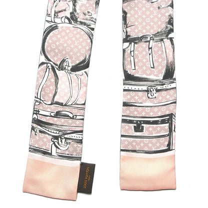Louis Vuitton Silk Monogram Trunks Bandeau Rose Poudre 3 of 6