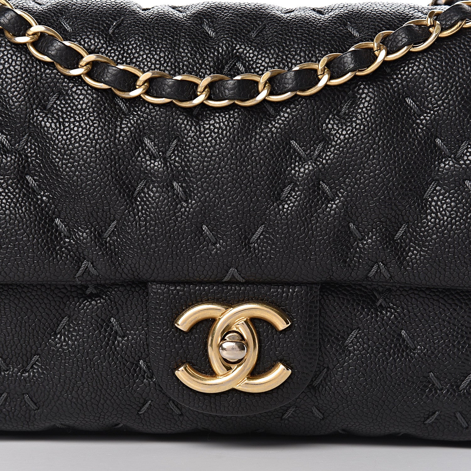 Chanel Caviar Stitched Flap Black 11 of 12