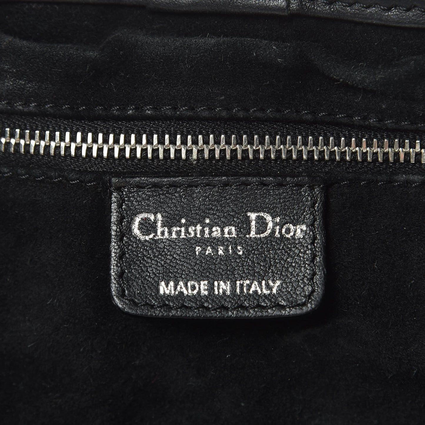 CHRISTIAN DIOR Lambskin Jazzclub Shoulder Bag Black