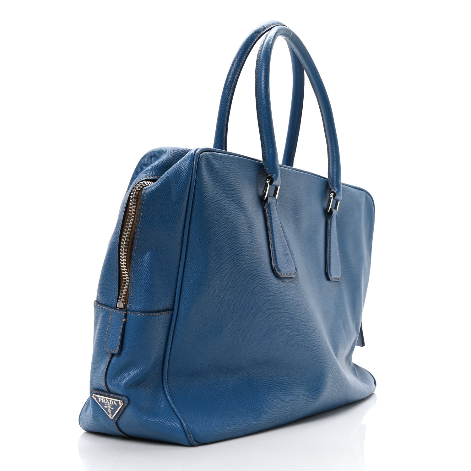 Prada Saffiano Briefcase Cobalto 3 of 10