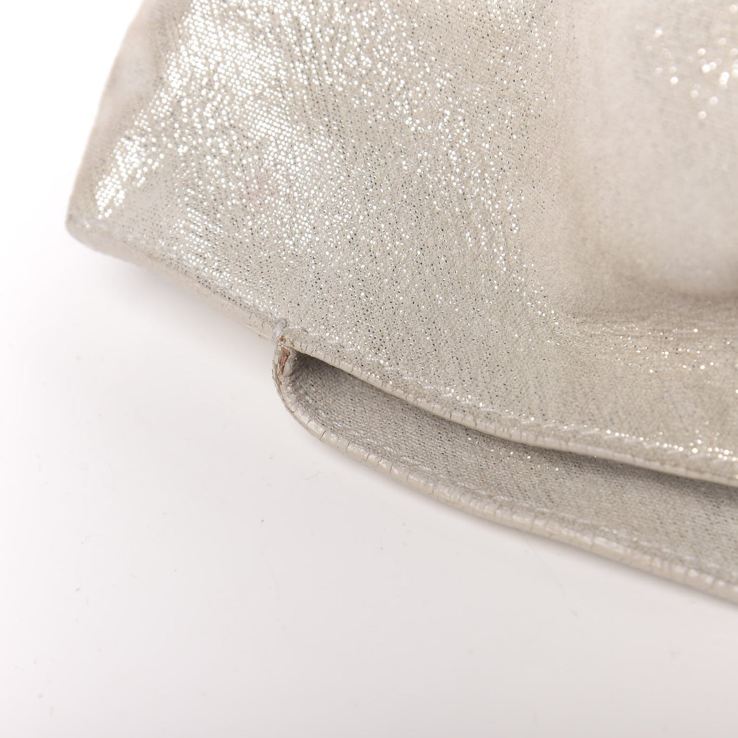 Metallic Canvas Soft Babe Shopping Tote Grey