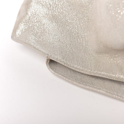Christian Dior Metallic Canvas Soft Babe Shopping Tote Grey 10 of 17