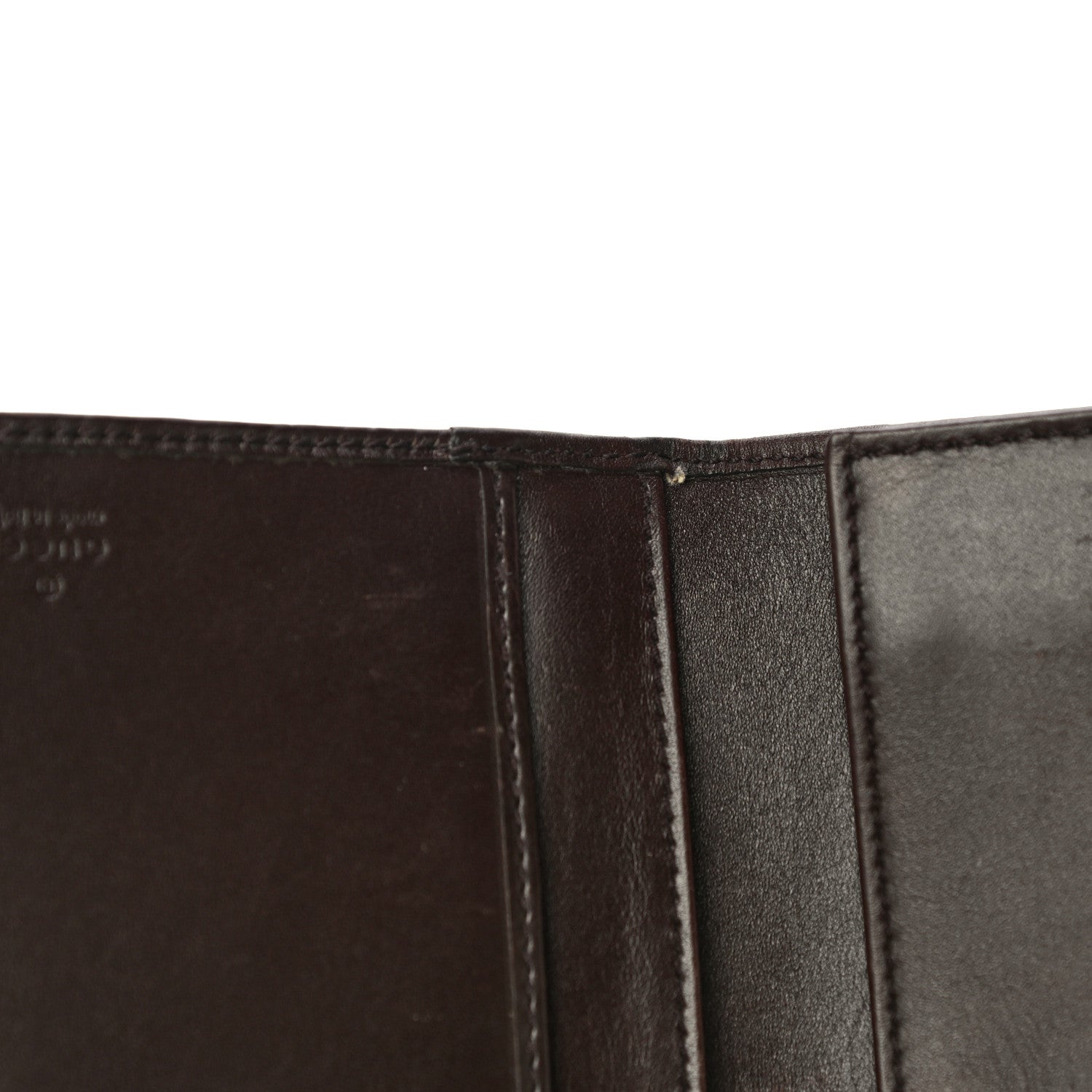 Gucci Guccissima Margaux Calfskin Metal Bar Continental Flap Wallet Chocolate 14 of 23