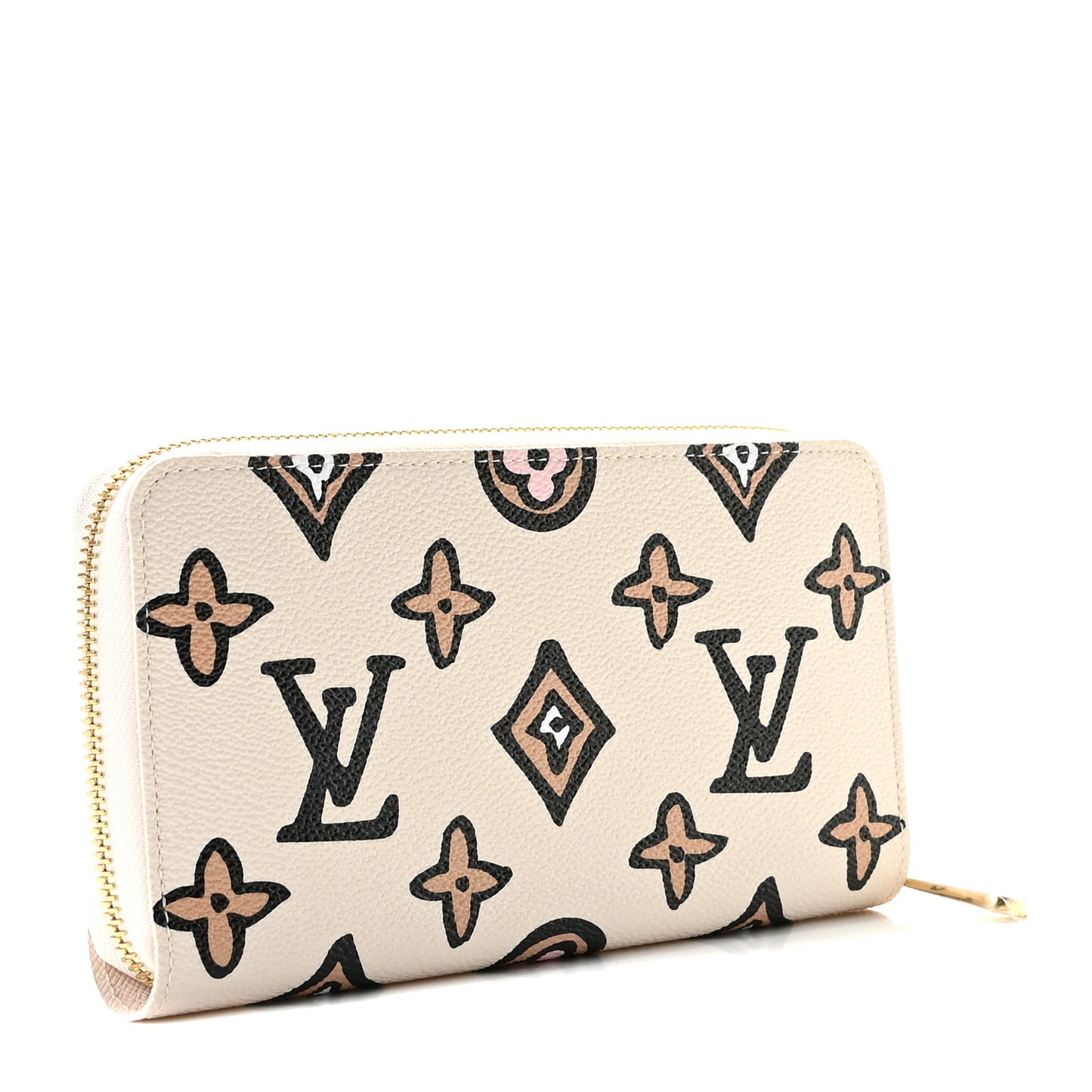 Monogram Giant Wild At Heart Zippy Wallet Creme