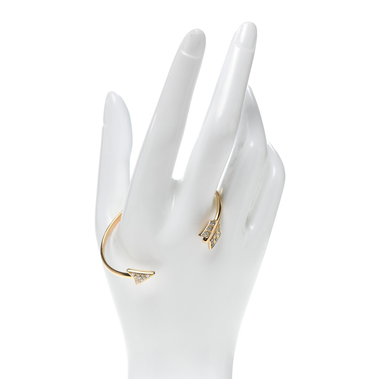 Anita Ko 18K Yellow Gold Diamond Single Point Arrow Cuff Bracelet 2 of 5