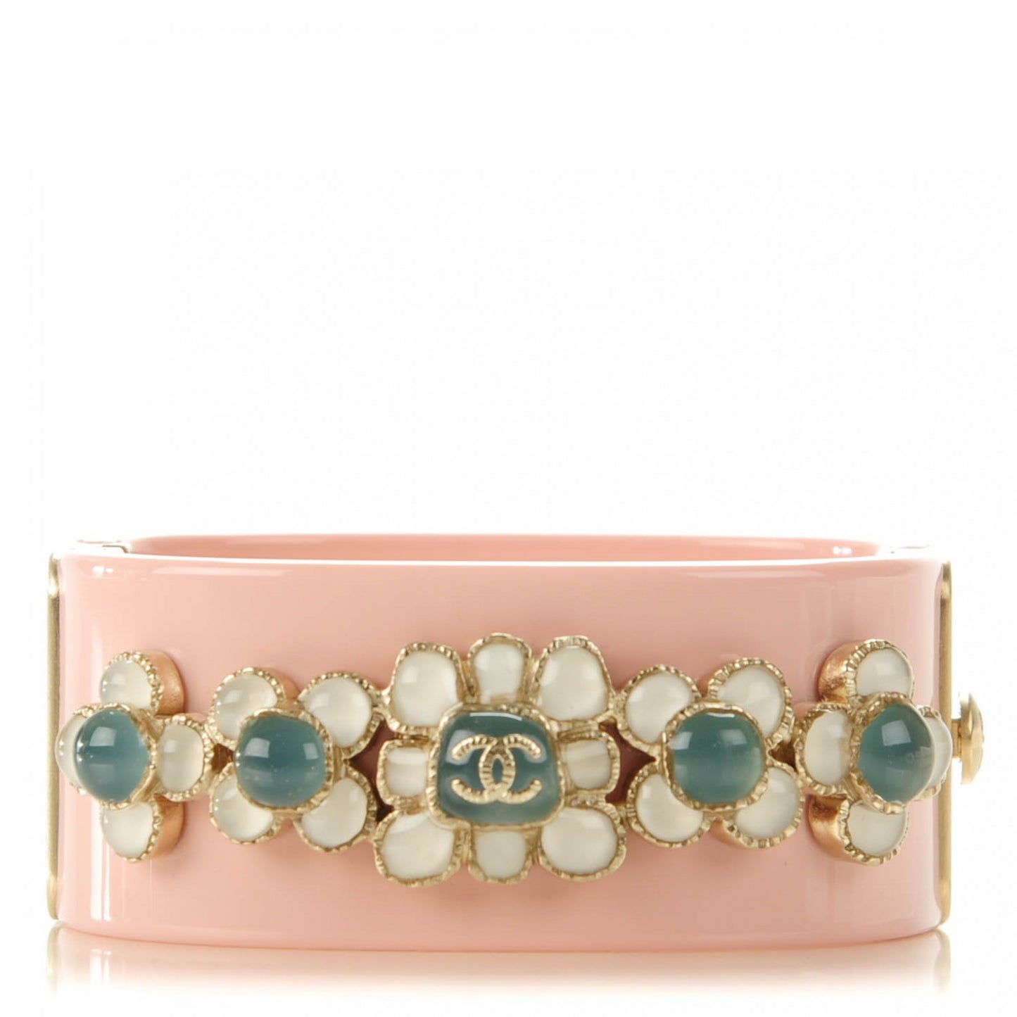 Resin Gripoix CC Bracelet Pink