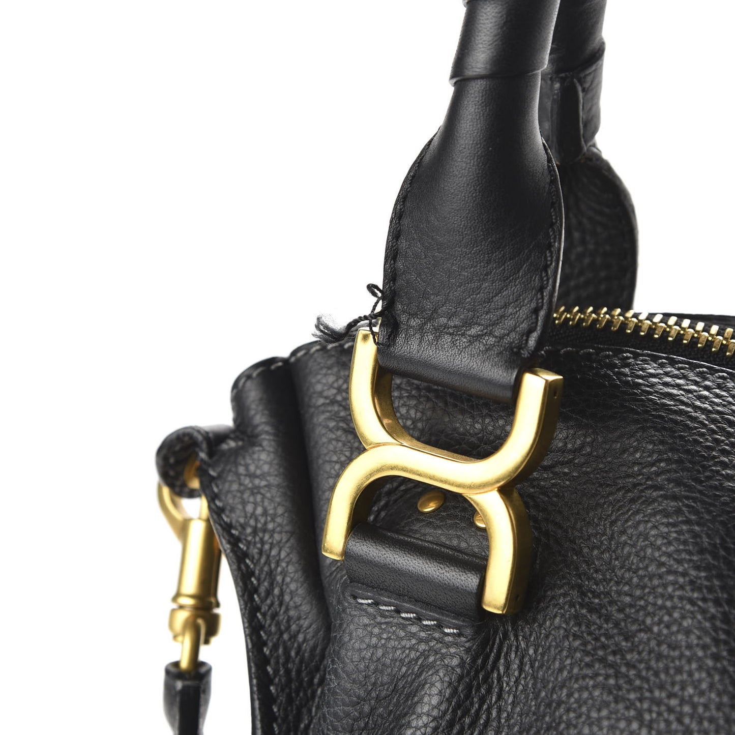 Calfskin Medium Marcie Satchel Black