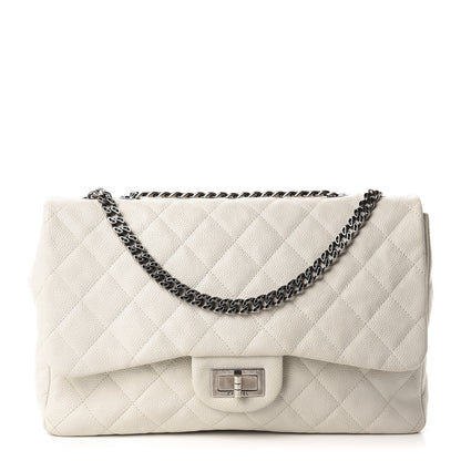 Chanel Washed Caviar Quilted 2.55 Reissue 226 Bijoux Chain Flap White 1 of 11
