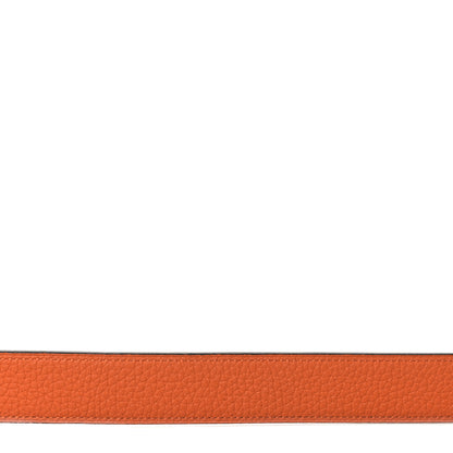 Hermes Box Togo 32mm Martelee H Belt 90 Black Orange 6 of 6