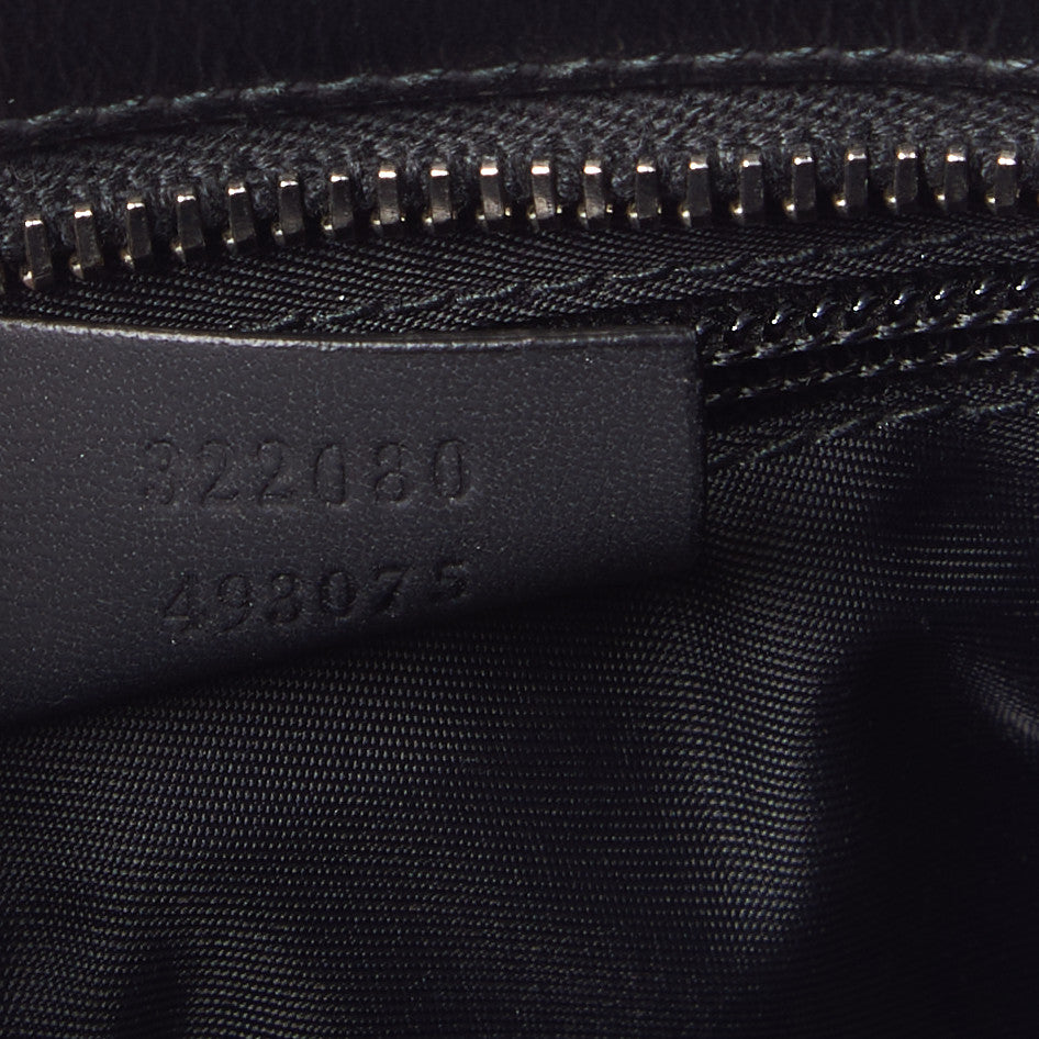 Gucci Guccissima Flat Messenger Bag Black 8 of 8