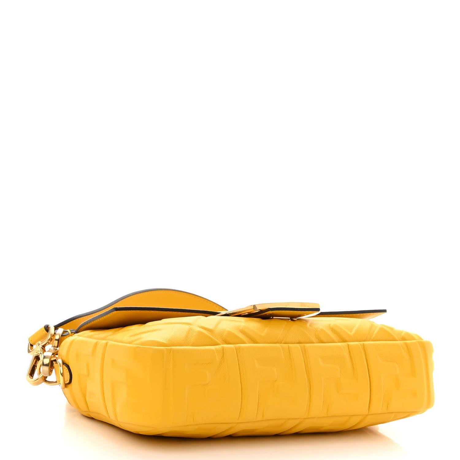 Fendi Nappa FF 1974 Embossed Baguette Mimosa 4 of 10