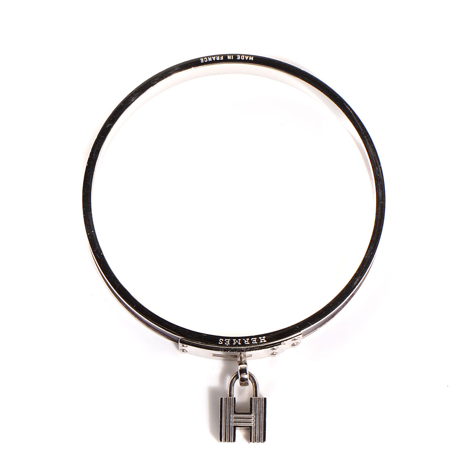 Hermes Tadelakt Kelly H Cadena Bracelet Raisin 3 of 7
