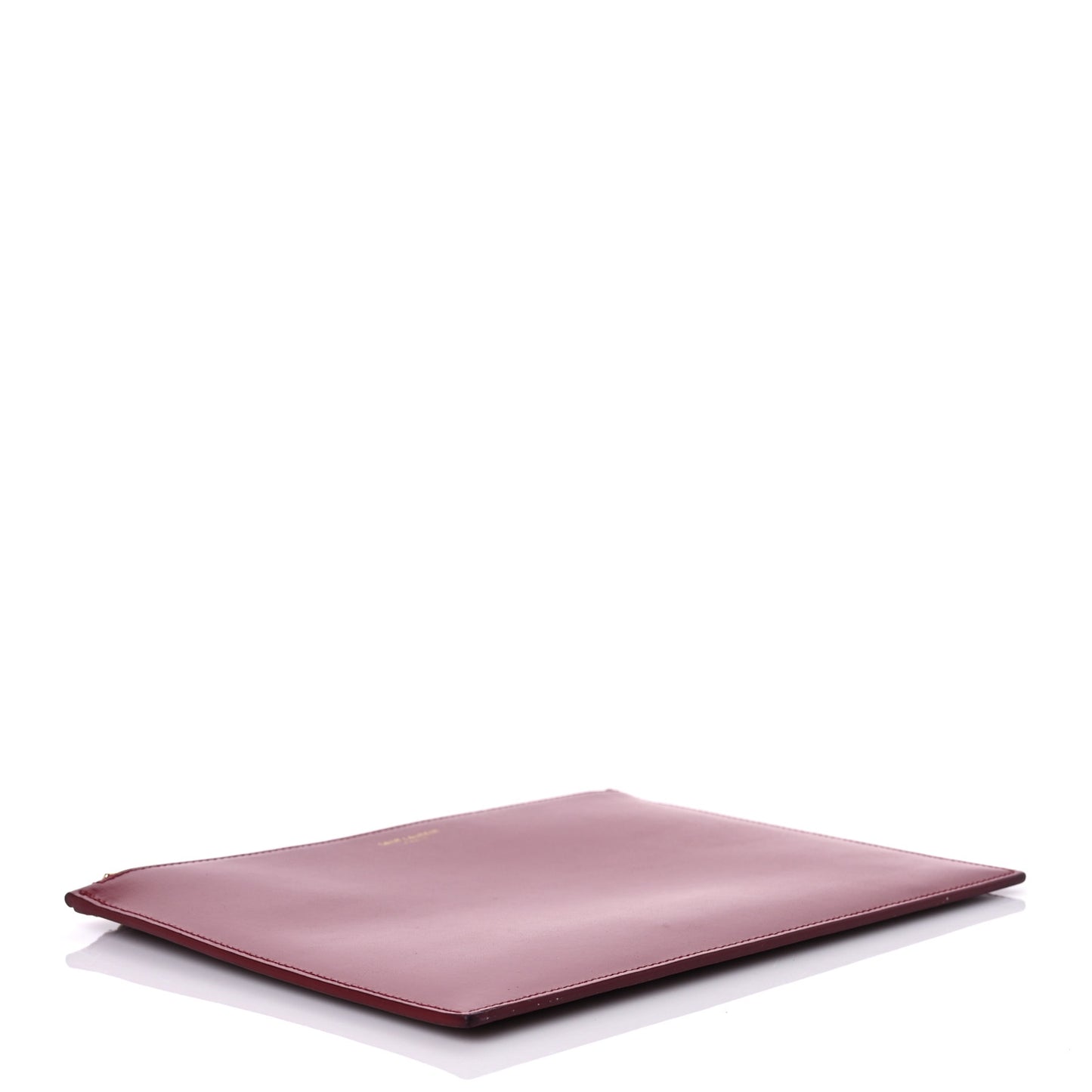 Calfskin Medium Zip Clutch Red