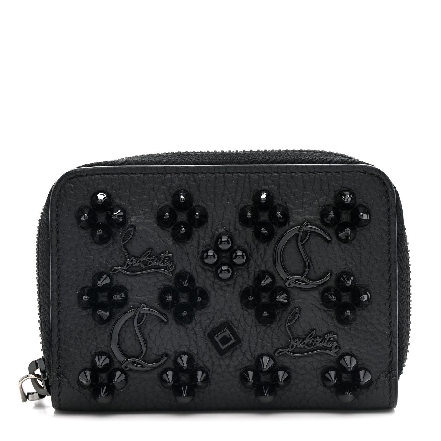 Calfskin Loubinthesky Panettone Coin Purse Black