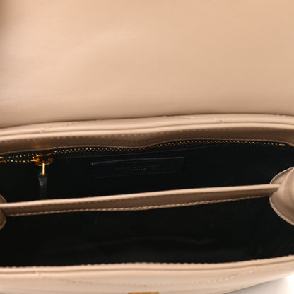 Saint Laurent Calfskin Y Quilted Monogram Toy Loulou Crossbody Bag Dark Beige 4 of 8