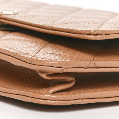 Chanel Caviar Quilted Golden Class Wallet On Chain WOC Beige 10 of 10