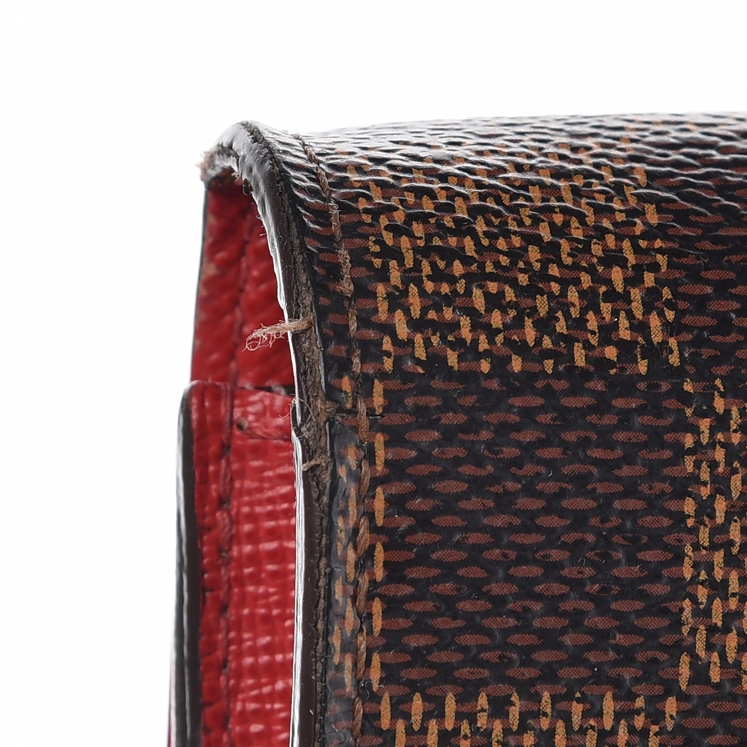 Louis Vuitton Damier Ebene Emilie Wallet Red 12 of 13