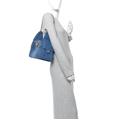 Chanel Washed Denim Quilted Small Chanel 25 Handbag Blue 2 of 10