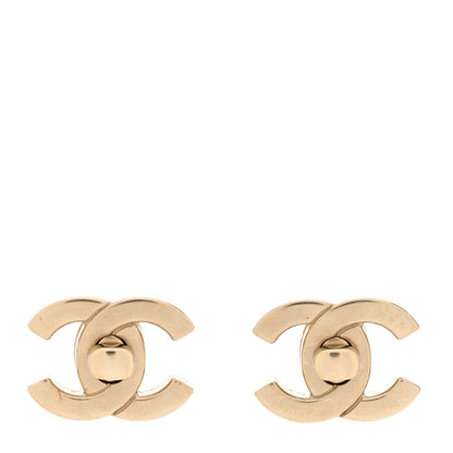 Chanel Metal CC Turnlock Interchangeable Earrings Gold 1 of 8