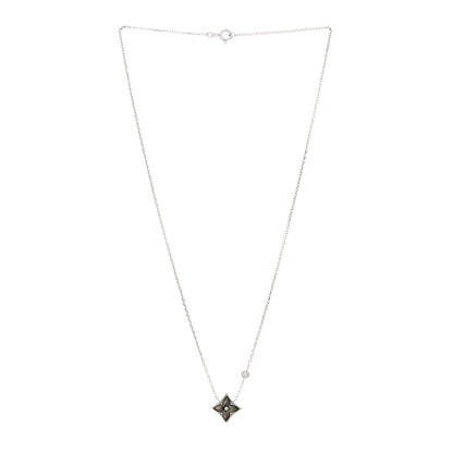 Louis Vuitton 18K White Gold Diamond Grey Mother of Pearl Color Blossom BB Star Pendant Necklace 3 of 6
