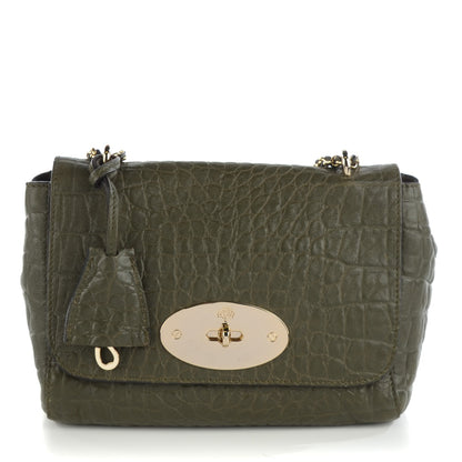 Mulberry Nappa Crocodile Embossed Small Lily Nettle Green 1 of 7