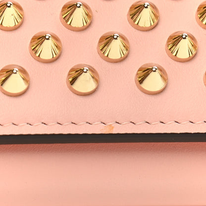 Christian Louboutin Calfskin Macaron Spiked Flap Wallet Mystic Pink 8 of 9