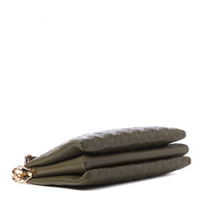 Louis Vuitton Lambskin Embossed Monogram Coussin MM Khaki 3 of 7